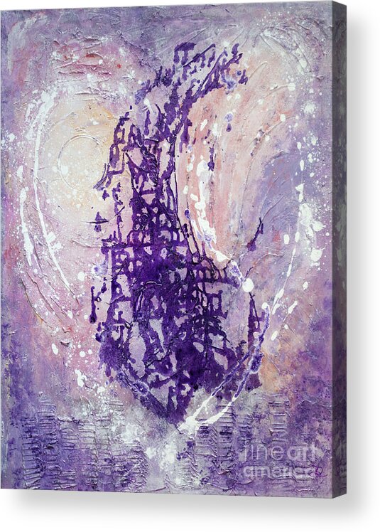 Abstract Painting Paintings Acrylic Print featuring the painting Universal Love by Belinda Capol