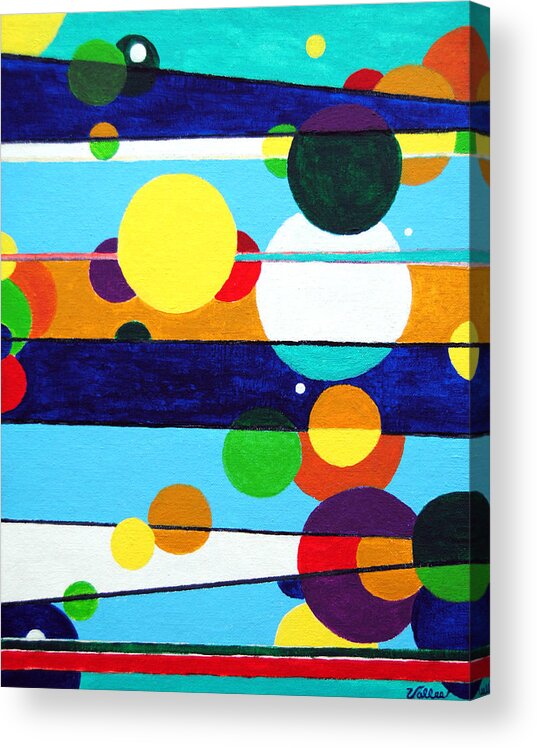 Primary Colors Acrylic Print featuring the painting Universe by Vallee Johnson