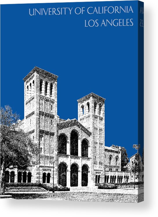 University Acrylic Print featuring the digital art University of California Los Angeles - Royal Blue by DB Artist