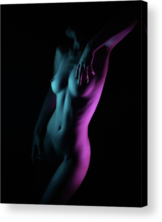 Fine Art Nude Acrylic Print featuring the photograph Untitled by Alexbusu