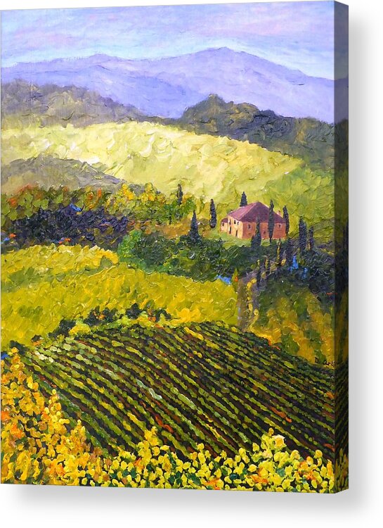 Villa Acrylic Print featuring the painting Villa Toscana by Diane Arlitt