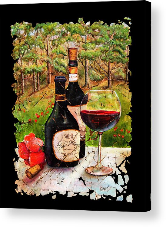 Fresco Acrylic Print featuring the painting Vino by OLena Art