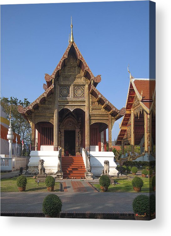 Scenic Acrylic Print featuring the photograph Wat Phra Singh Phra Ubosot DTHCM0246 by Gerry Gantt