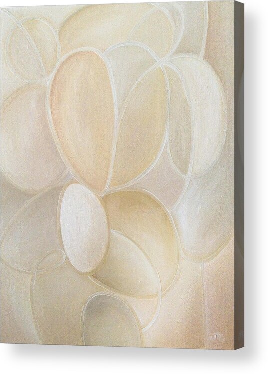 Judith Chantler Acrylic Print featuring the painting White On by Judith Chantler