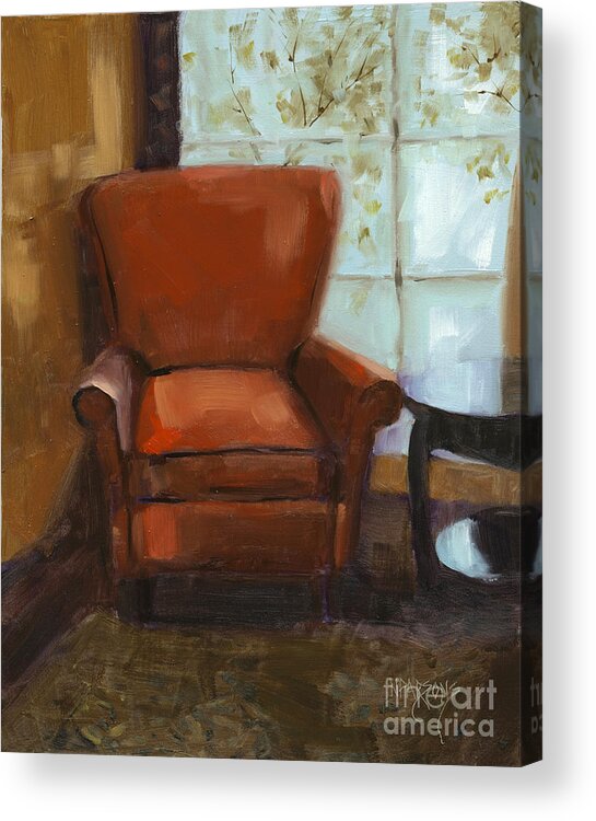 Chair Acrylic Print featuring the painting Window Seat by Nancy Parsons