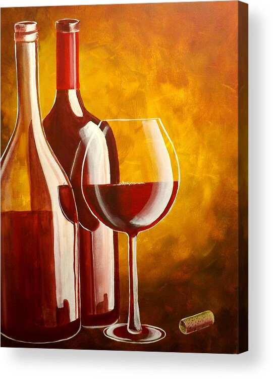 Cabernet Sauvignon Acrylic Print featuring the painting Wine Not by Darren Robinson