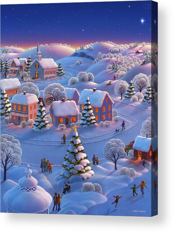 Winter Wonderland Acrylic Print featuring the painting Winter Wonderland by Robin Moline