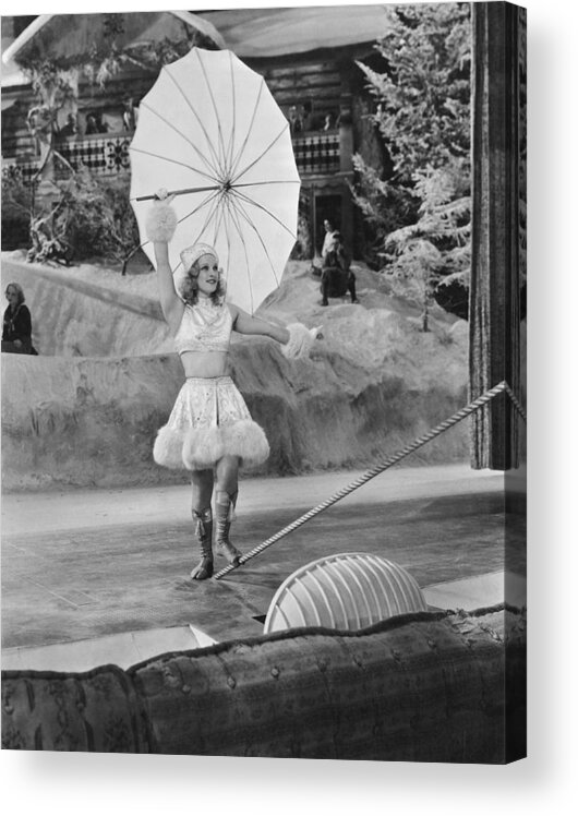 Woman Tightrope Walker Acrylic Print by Underwood Archives - Fine Art  America
