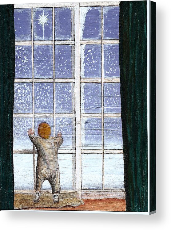 Children Acrylic Print featuring the painting Wonderment by Dan Wagner