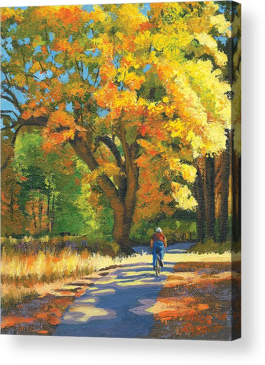 Yosemite National Park Acrylic Print featuring the painting Yosemite in Autumn by Alice Leggett