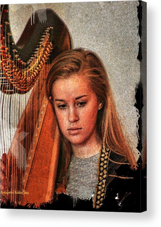 Harp Player Acrylic Print featuring the photograph Young Musicians Impression # 30 by Aleksander Rotner