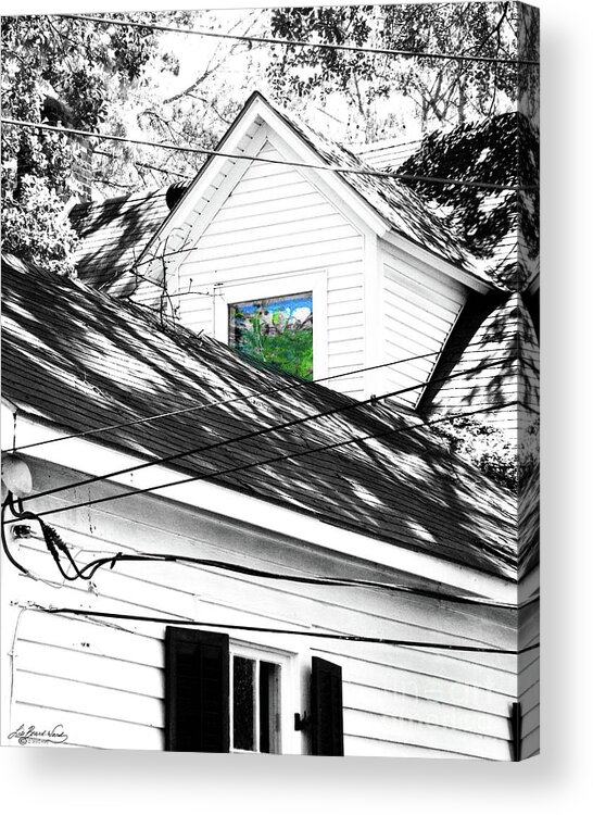 Beauregard Town Acrylic Print featuring the digital art Beauregard Attic Baton Rouge by Lizi Beard-Ward
