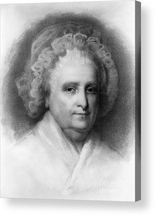 History Acrylic Print featuring the photograph Martha Washington, American Patriot #4 by Photo Researchers