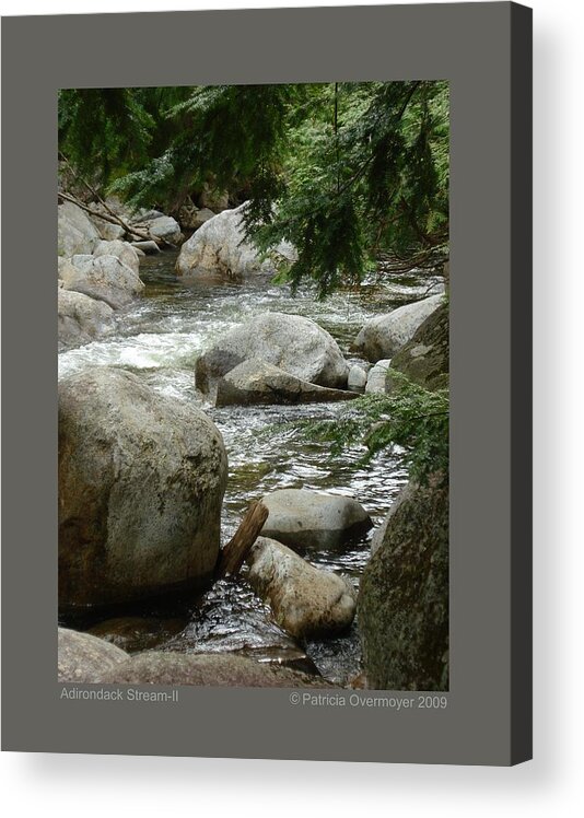 Landscape Acrylic Print featuring the photograph Adirondack Stream-II by Patricia Overmoyer