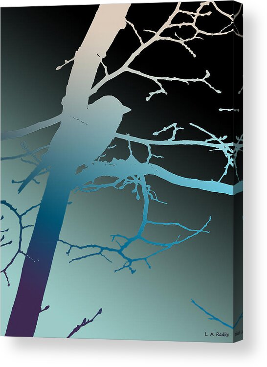 Lauren Radke Acrylic Print featuring the photograph Bird at Twilight by Lauren Radke