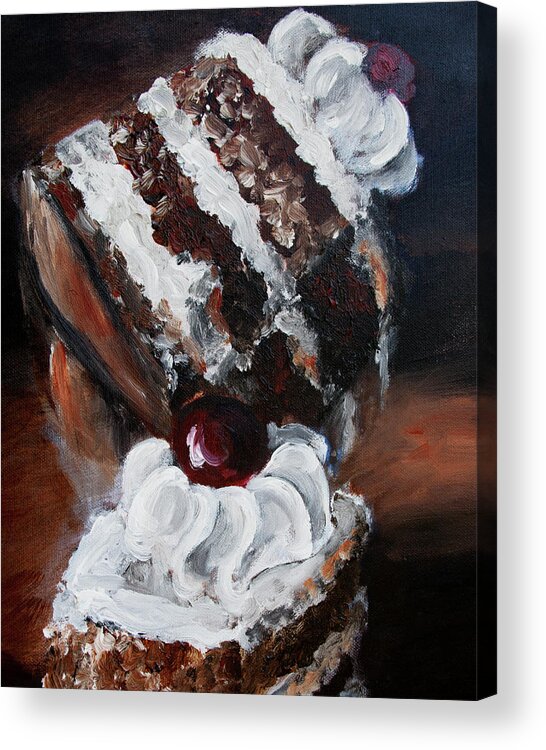 Cake Acrylic Print featuring the painting Cake 05 by Nik Helbig