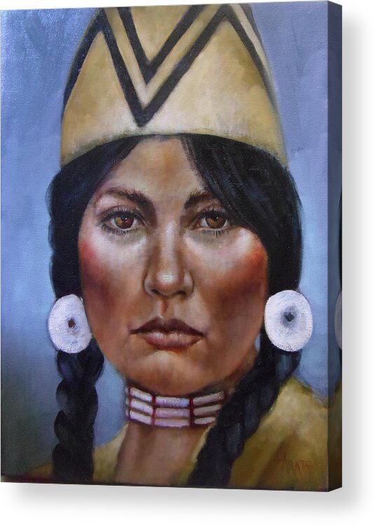  Acrylic Print featuring the painting First People III by Geraldine Arata