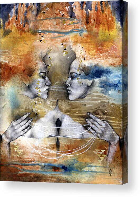 Acrylics Acrylic Print featuring the painting Fragmented by Patricia Ariel