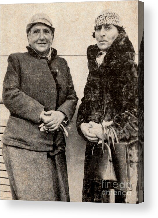 History Acrylic Print featuring the photograph Gertrude Stein And Alice B. Toklas by Photo Researchers