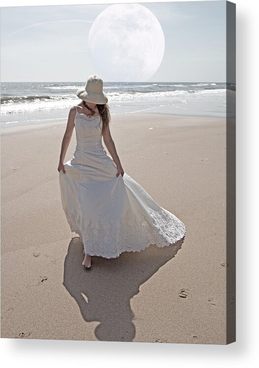 Dress Acrylic Print featuring the photograph Gibbous Moon Gown by Betsy Knapp