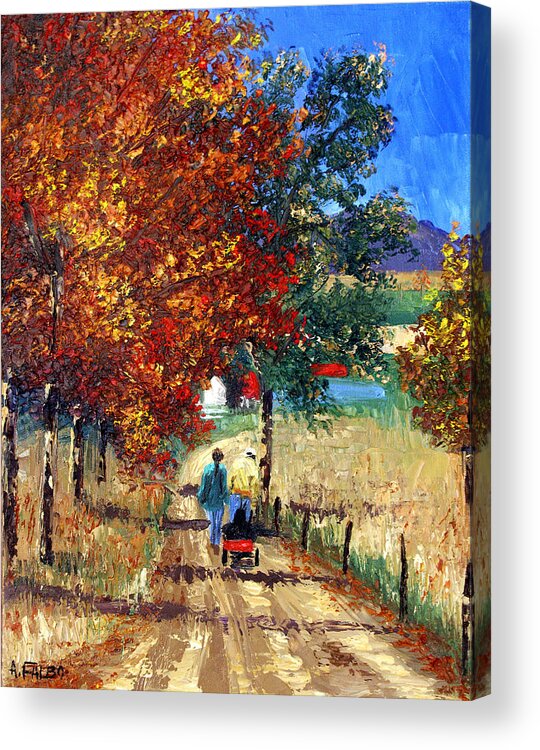 Going Home Framed Prints Acrylic Print featuring the painting Going Home by Anthony Falbo