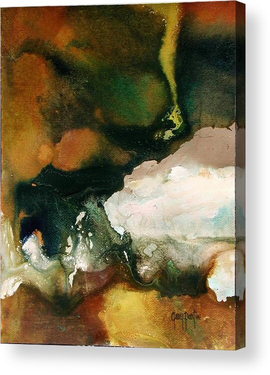 Warm Colors Acrylic Print featuring the painting Happenstance by Gary Partin