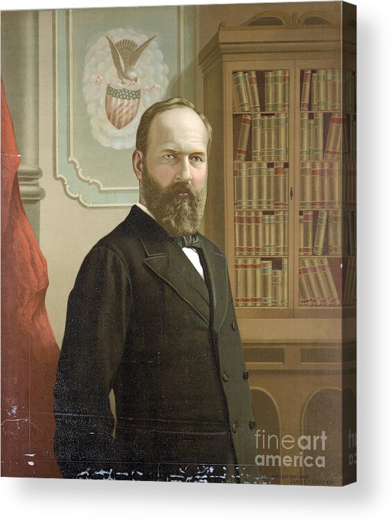 Government Acrylic Print featuring the photograph James A. Garfield, 20th American by Photo Researchers