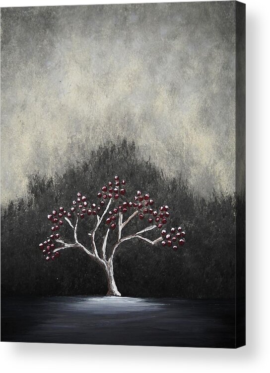 Tree Acrylic Print featuring the painting Lonely by Edwin Alverio