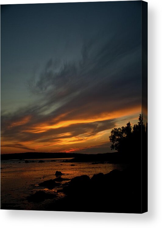 Sunset Acrylic Print featuring the photograph Low Tide Sunset by Greg DeBeck