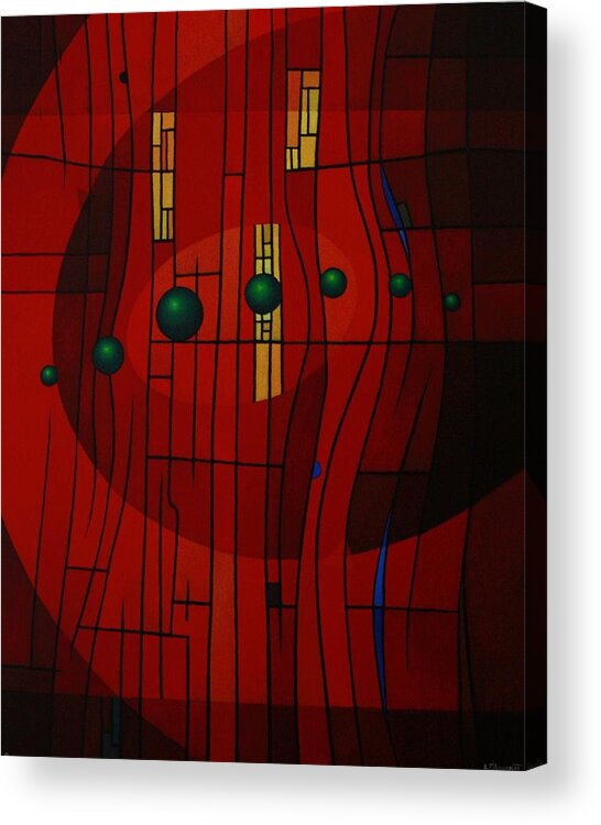 Abstract Acrylic Print featuring the painting Luminous Symphony by Alberto DAssumpcao