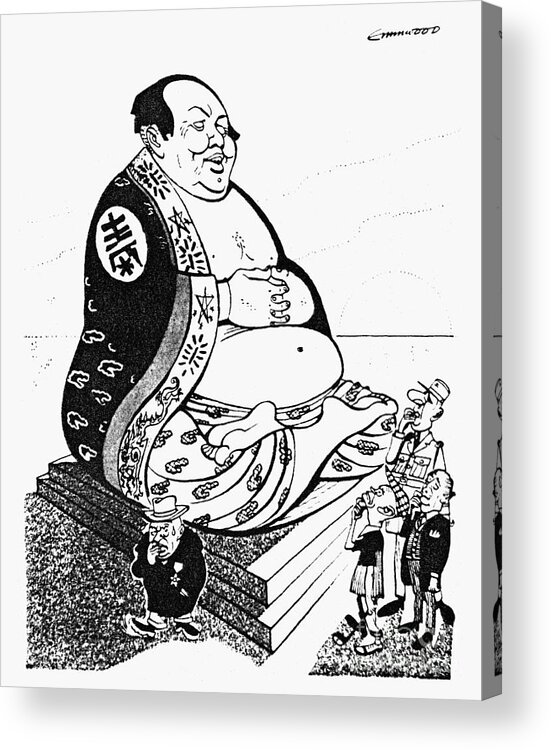 1958 Acrylic Print featuring the photograph Mao Tse-tung Cartoon, 1958 by Granger