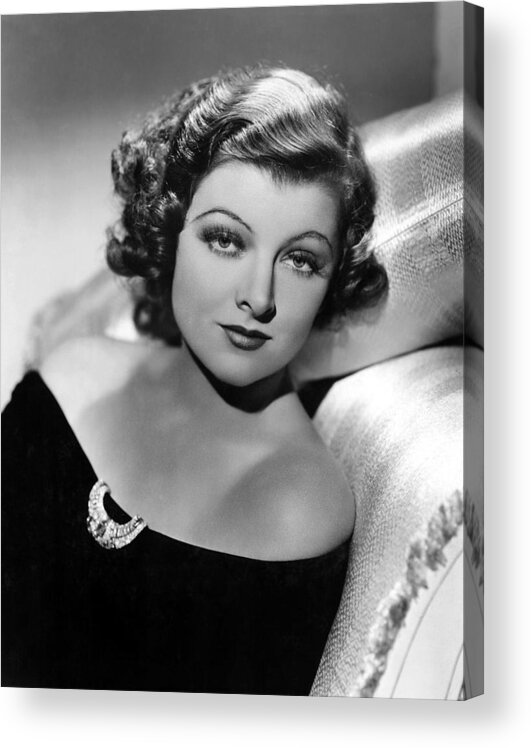 1930s Fashion Acrylic Print featuring the photograph Myrna Loy By Clarence Sinclair Bull by Everett