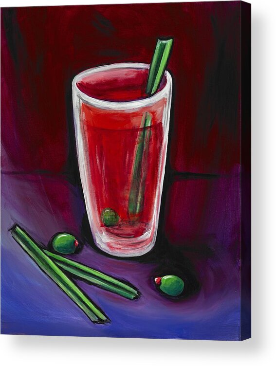 Bloody Mary Acrylic Print featuring the painting New Year by David Junod