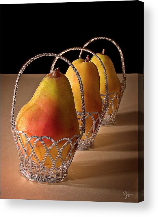 Endre Acrylic Print featuring the photograph Pear Still Life by Endre Balogh