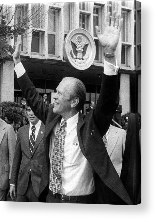 1970s Acrylic Print featuring the photograph President Gerald Ford Leaves The Us by Everett