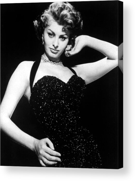 1950s Fashion Acrylic Print featuring the photograph Publicity Shot Of Sophia Loren Taken by Everett