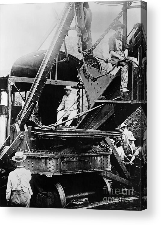 History Acrylic Print featuring the photograph Roosevelt, Panama Canal Construction by Omikron