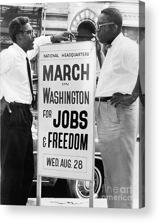 1963 Acrylic Print featuring the photograph Rustin And Robinson, 1963 by Orlando Fernandez