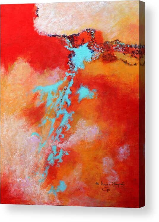 Abstract Acrylic Print featuring the painting Skyward 2 by M Diane Bonaparte