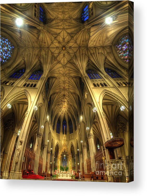 Art Acrylic Print featuring the photograph St Patrick's Cathedral - New York by Yhun Suarez