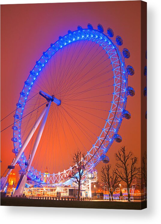 London Acrylic Print featuring the photograph The London Eye by Luciano Mortula