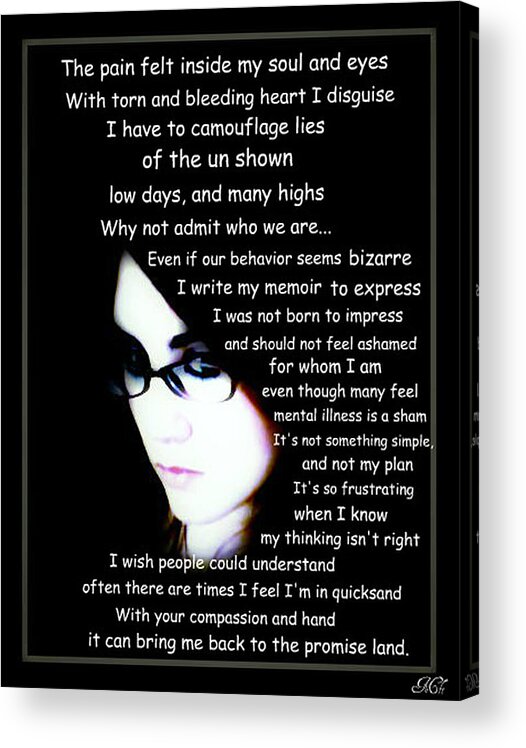 Pain Acrylic Print featuring the photograph The Pain Inside by Michelle Frizzell-Thompson