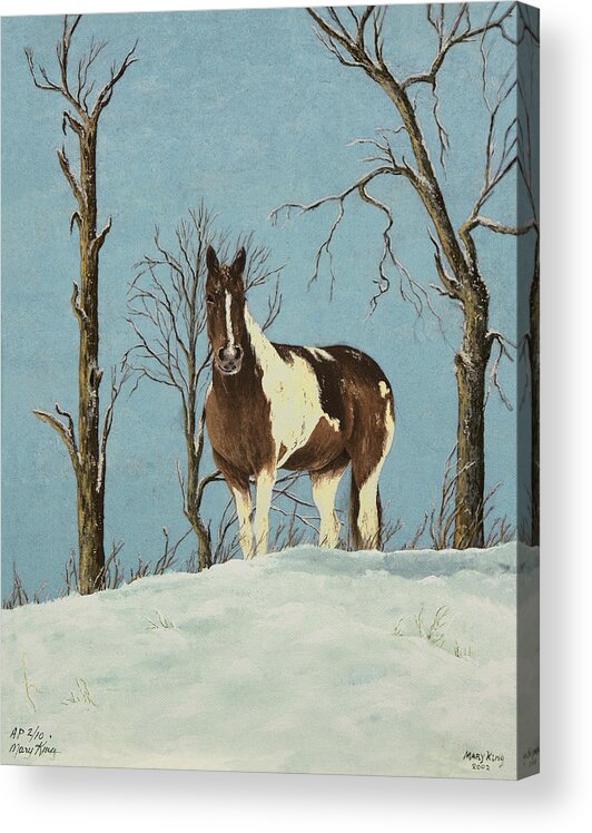 Paint Horse Paintings Acrylic Print featuring the painting There is a Season by Mary Ann King