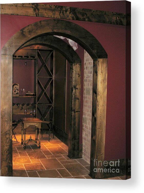 Wine Acrylic Print featuring the photograph To The Wine Cellar by Renee Trenholm