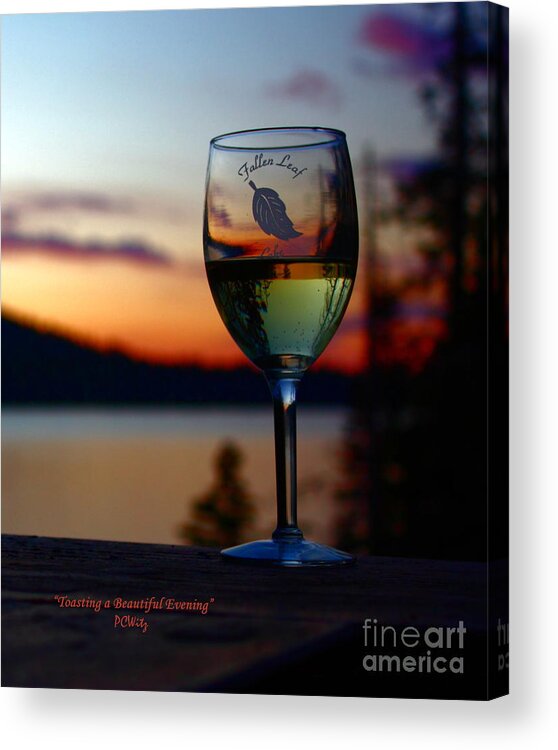 Toasting A Beautiful Evening Acrylic Print featuring the photograph Toasting a Beautiful Evening by Patrick Witz