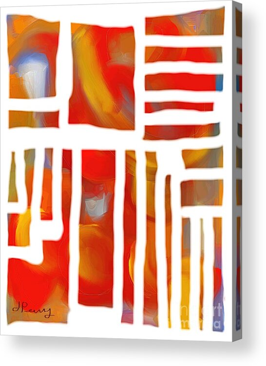 Abstract Art Prints Acrylic Print featuring the digital art Unglued by D Perry