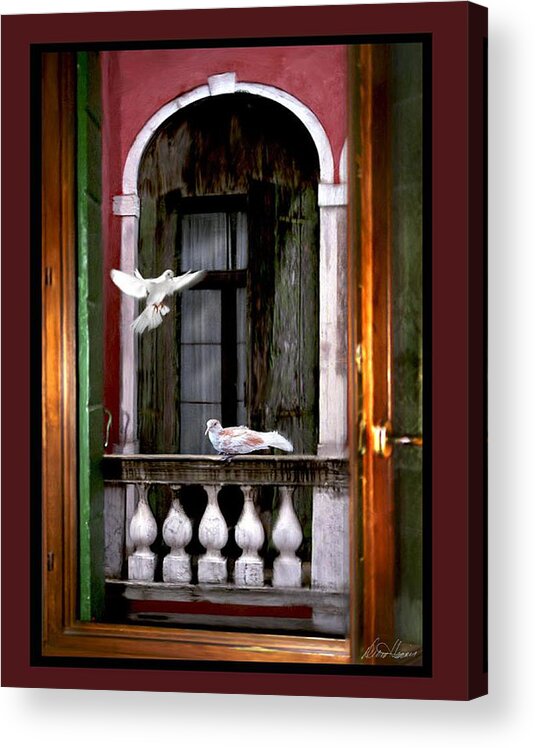 Venice Acrylic Print featuring the photograph Venice Window by Diana Haronis