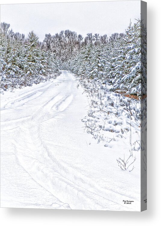 Snowy Road Acrylic Print featuring the photograph Where I Live by Peg Runyan