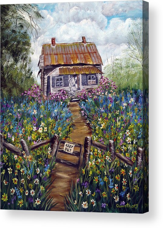 House Acrylic Print featuring the painting Abandoned House #1 by Quwatha Valentine