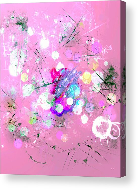 Abstract Acrylic Print featuring the digital art Drizzle #2 by Don Wright